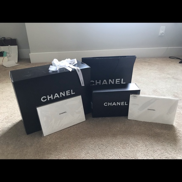 Chanel box with care instruction cleaning cloth